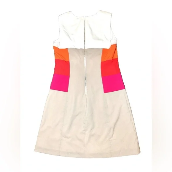 Calvin Klein Sleeveless A-Line Dress Color Block Size 8 - Picture 5 of 8